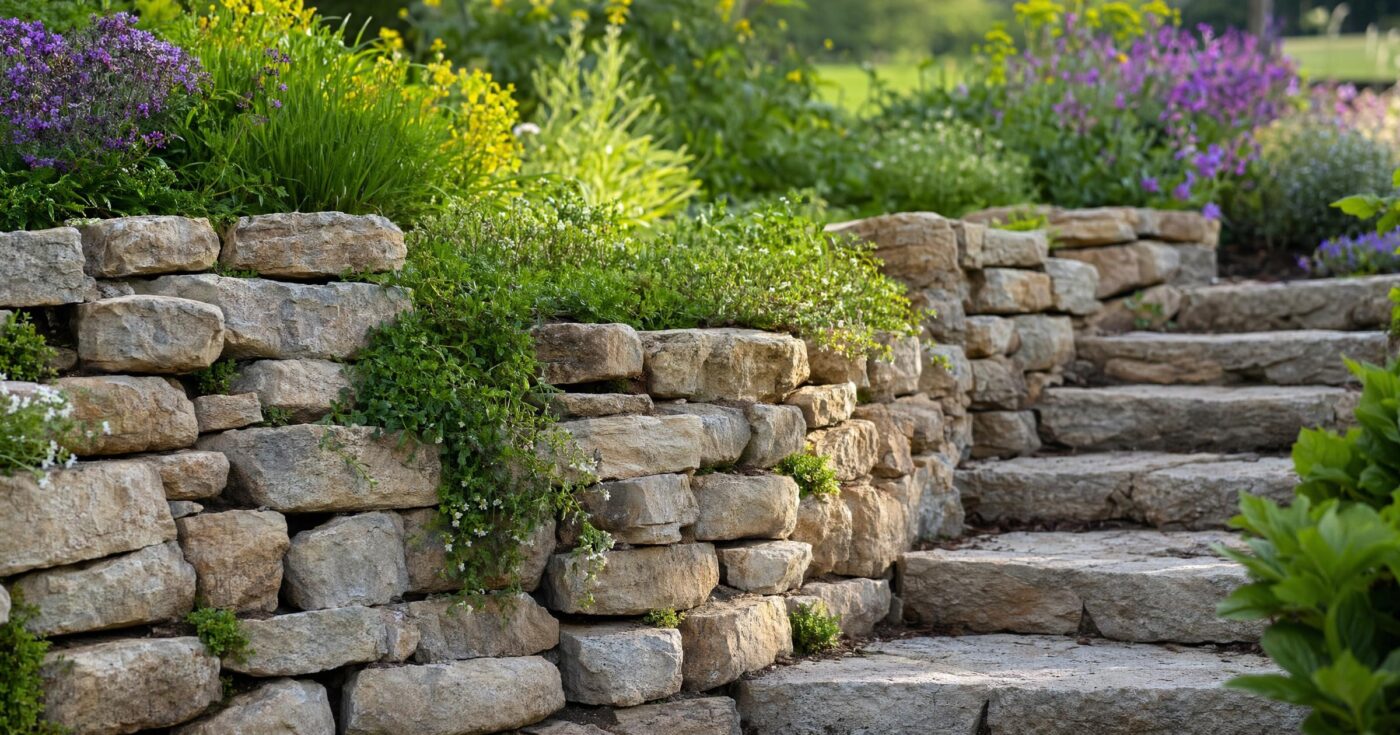 Natursteinmauern im Garten: Bauen, Gestalten und Pflegen