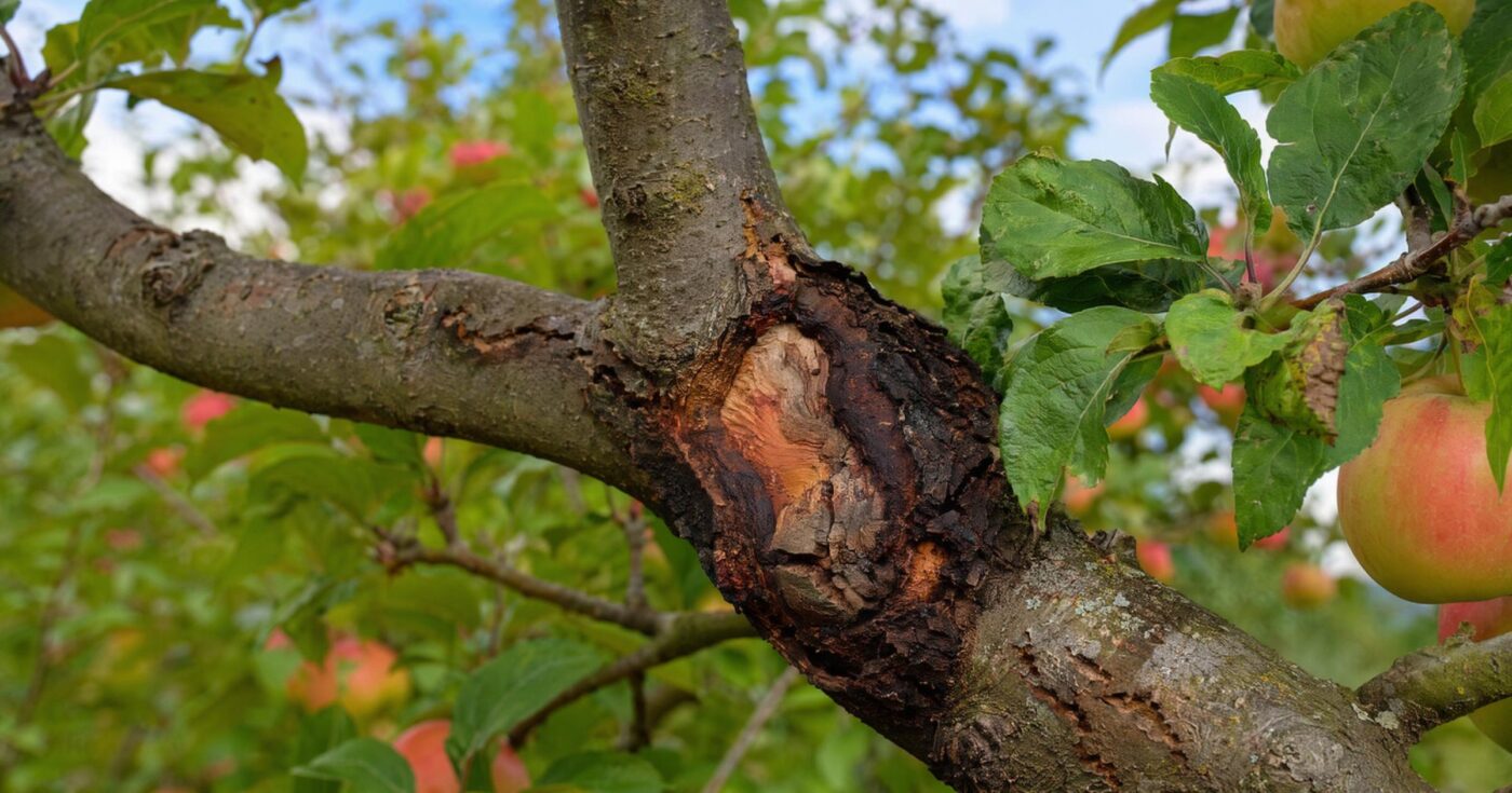 Obstbaumkrebs am Apfelbaum bekämpfen