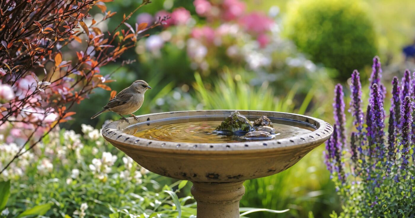Vogeltränke im Garten: Tipps zur Aufstellung, Pflege und den besten Modellen