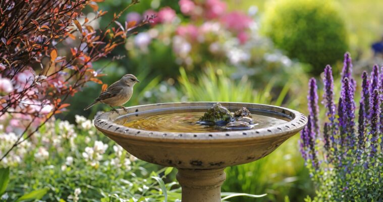 Vogeltränke im Garten: Tipps zur Aufstellung, Pflege und den besten Modellen