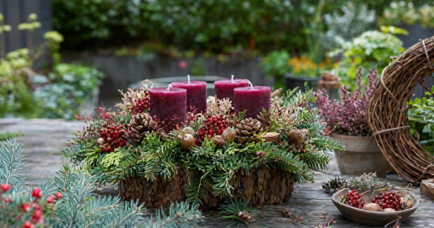 Weihnachtsdeko aus dem Garten: Ideen mit Naturmaterialien selbst gemacht